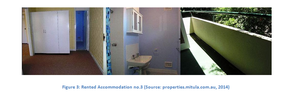 Accommodation no.3 (Source properties.mitula.com.au, 2014)
