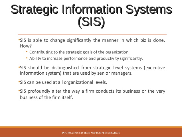 Strategic Information System Individual Assignment