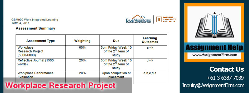 GBM909 Work Integrated Learning Assignment