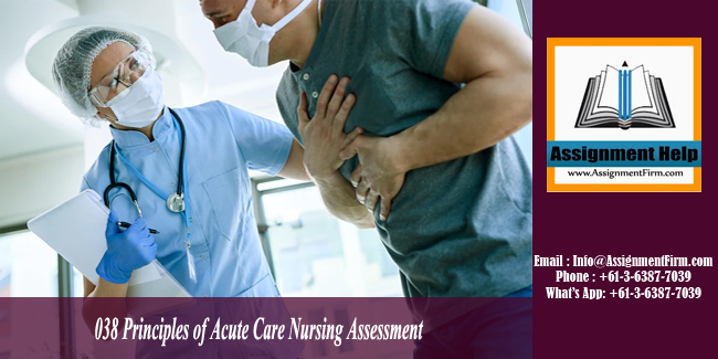 038 Principles of Acute Care Nursing Assessment 1 - Australian College of Nursing