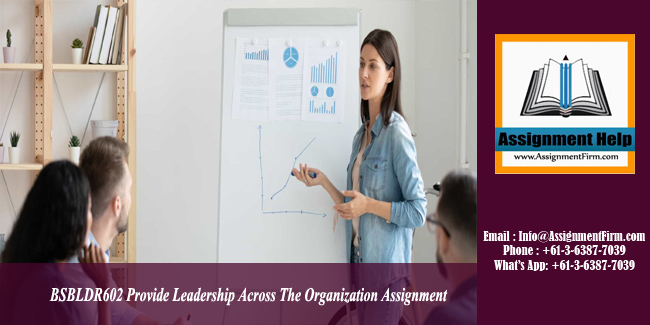 BSBLDR602 Provide Leadership Across The Organization Assignment - Australia