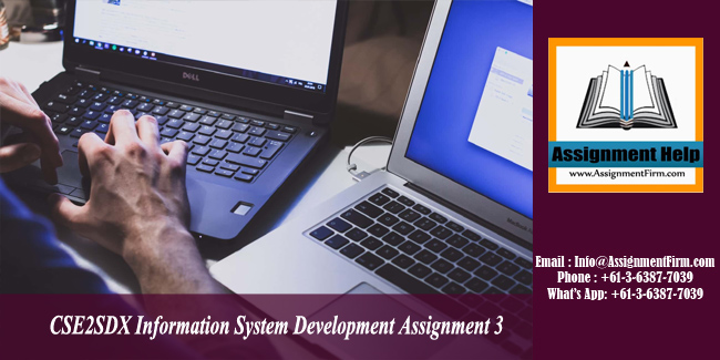 CSE2SDX Information System Development Assignment 3 - Australia