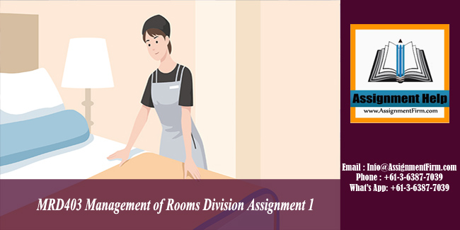 MRD403 Management of Rooms Division Assignment 1 - Australia.