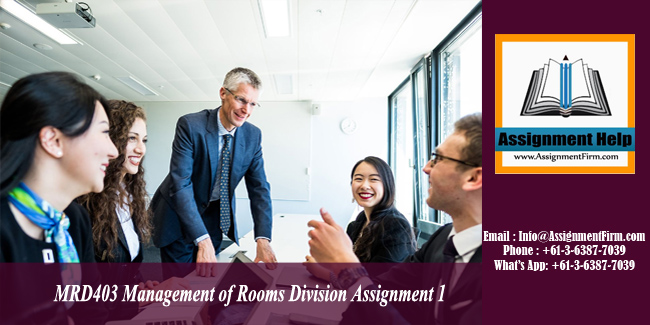 MRD403 Management of Rooms Division Assignment 1 - Australia.