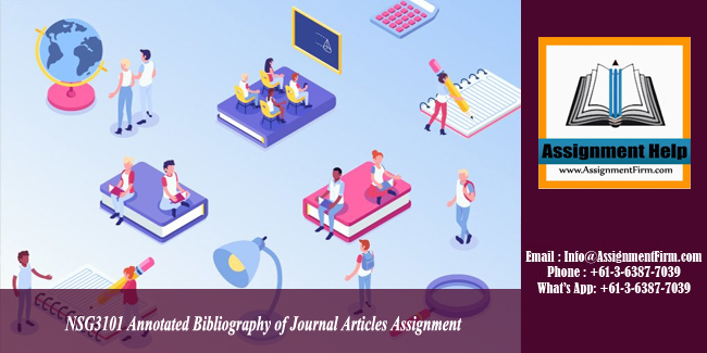 NSG3101 Annotated Bibliography of Journal Articles Assignment - AU