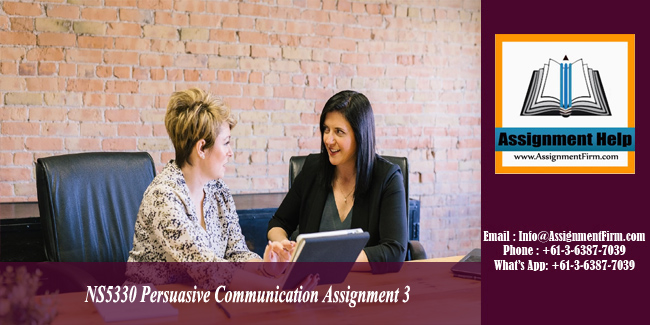 NS5330 Persuasive Communication Assignment 3 - Australia.