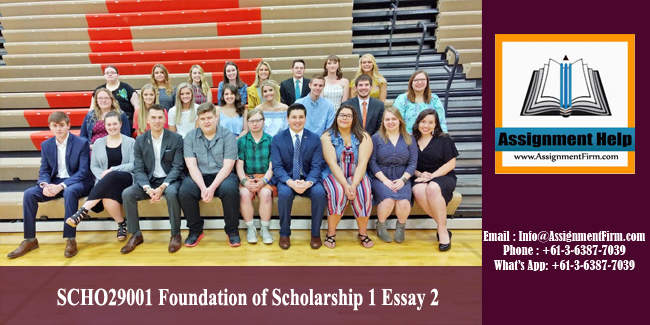 SCHO29001 Foundation of Scholarship 1 Essay 2  - Australia
