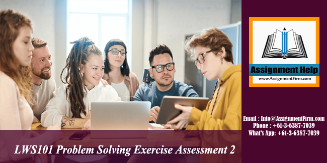 LWS101 Problem Solving Exercise Assessment 2 - Australia